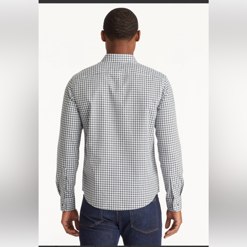 UNTUCKit Men's Central Otago Checked Black White Button Down Shirt- Size XL - Picture 7 of 8